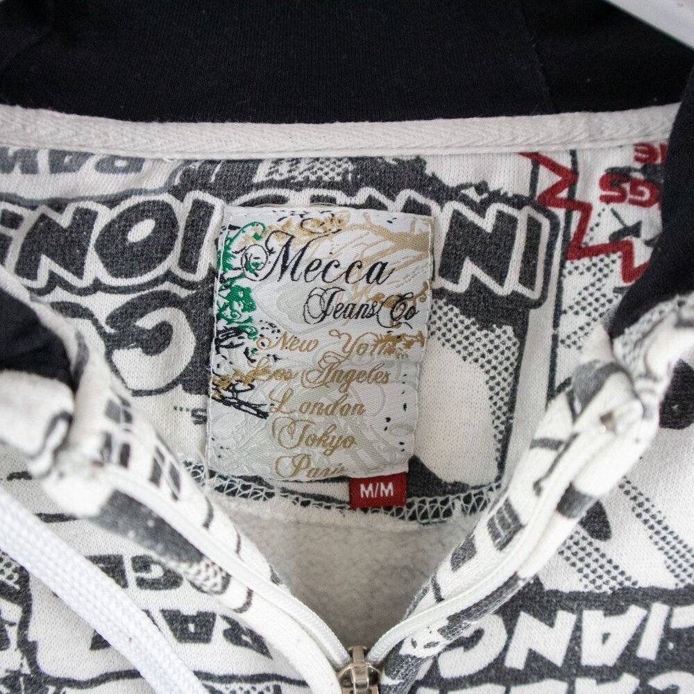 Mecca Jeans Comic Book AOP Zip Up Hoodie Mesn Medium - Picture 3 of 8